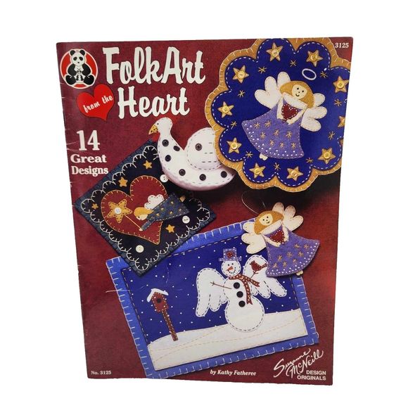 Folk Art From the Heart 14 Designs From Suzanne McNeill #3125 Vintage 1995 - Picture 1 of 3